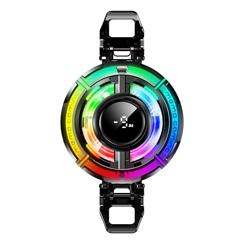 MEMO CX15 RGB Magnetic Cooling Fan with magnetic clip arms extended