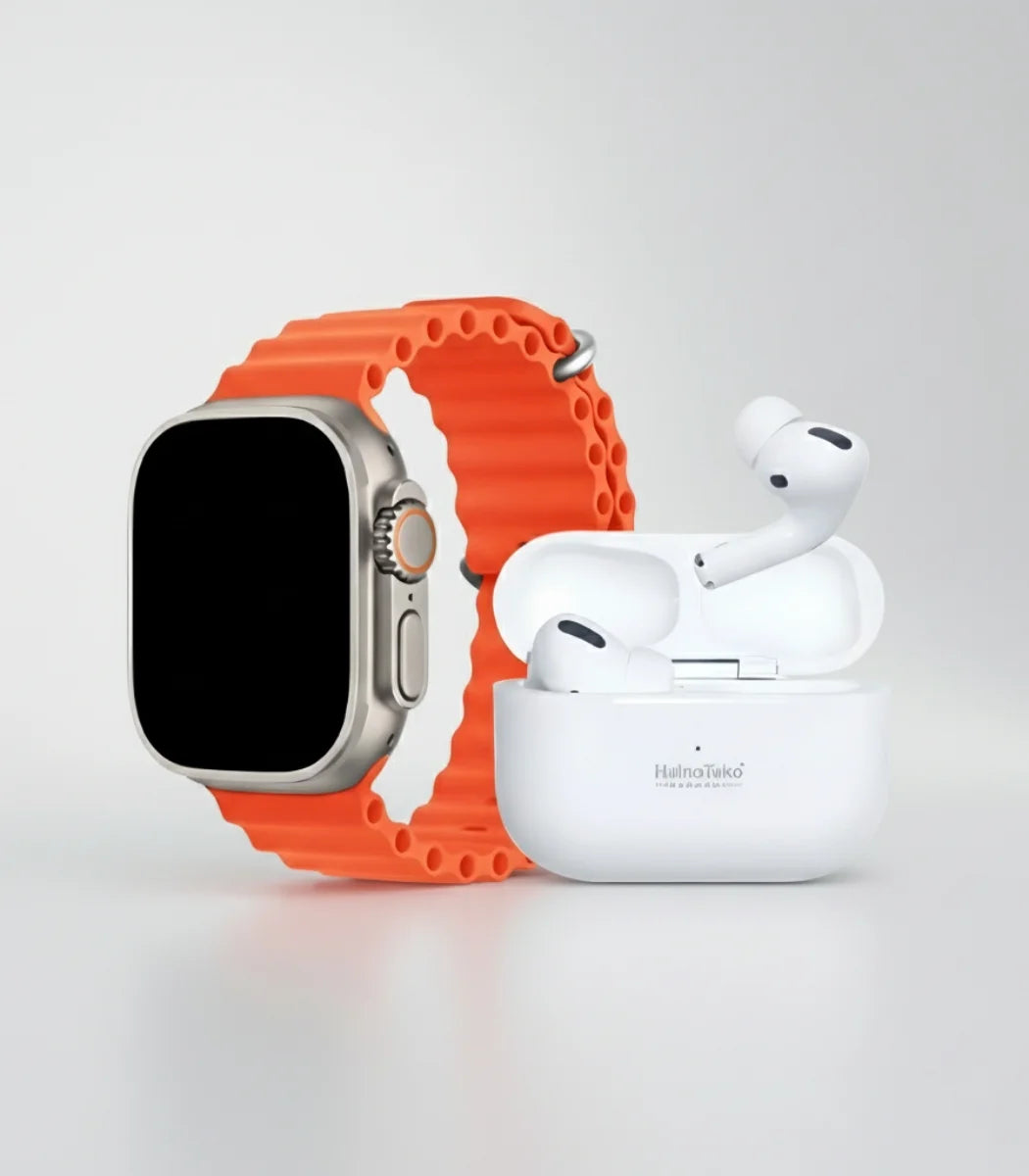 Crown M30 Smart Watch + AirPods (10-in-1 Combo Set)