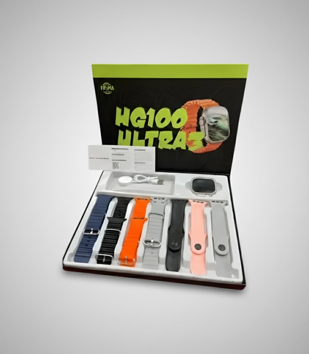 Ultra 3 HG100 Smart Watch – Bluetooth Calling (7 Straps Included) - Image 3